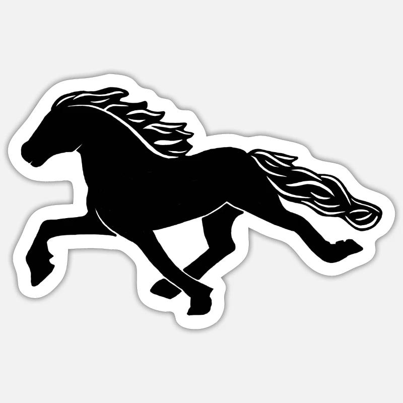 Isländer im Pass schwarz Sticker Größe S (10 x 10 cm)