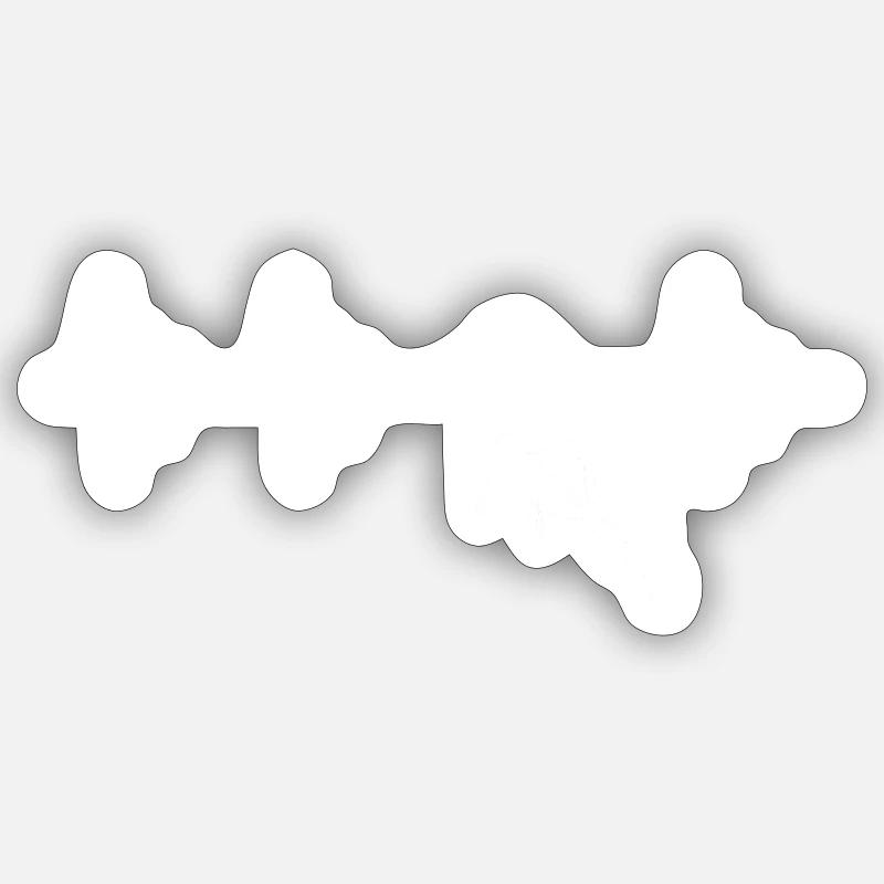 Escalade de rythme cardiaque - Sticker taille S (10 x 10 cm) - blanc mat