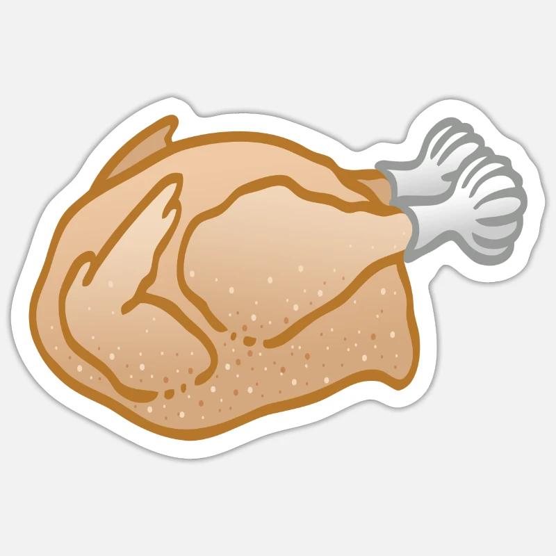 Roast chicken roast Sticker size S (10 x 10 cm)