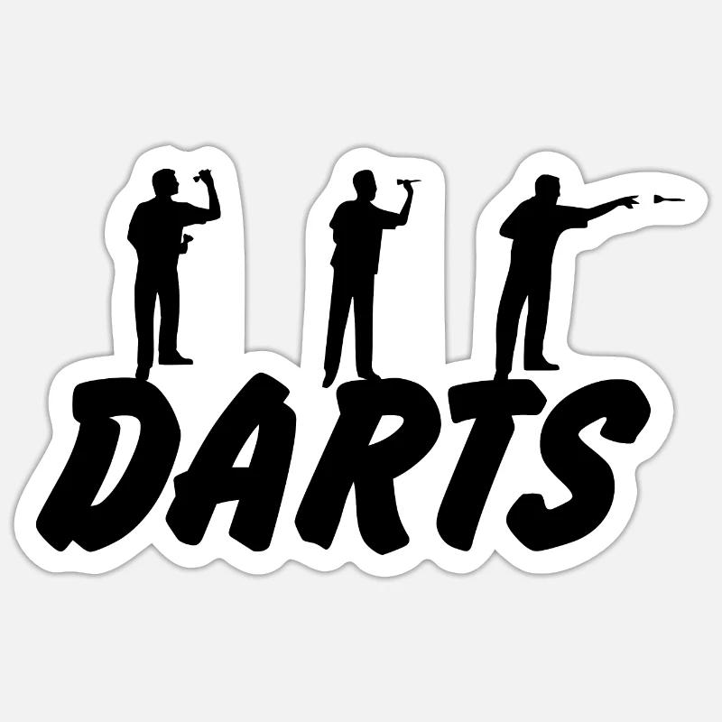 Fléchettes - Sticker taille S (10 x 10 cm) - blanc mat