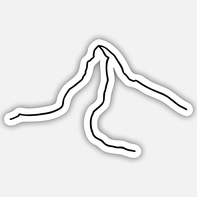 Cervin - Sticker taille S (10 x 10 cm) - blanc mat