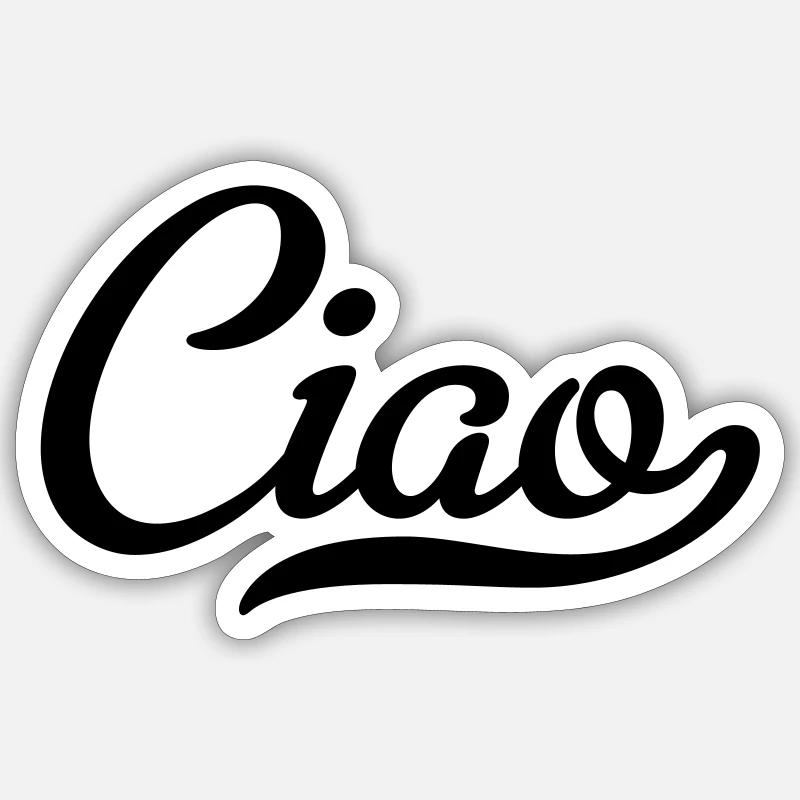 ciao - Sticker taille S (10 x 10 cm) - blanc mat