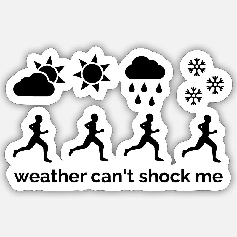 Le temps ne peut pas me choquer - Sticker taille S (10 x 10 cm) - blanc mat