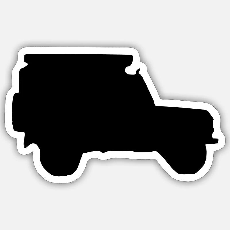 Shadow LR Defender 90 - Sticker Größe S (10 x 10 cm) - Mattweiß