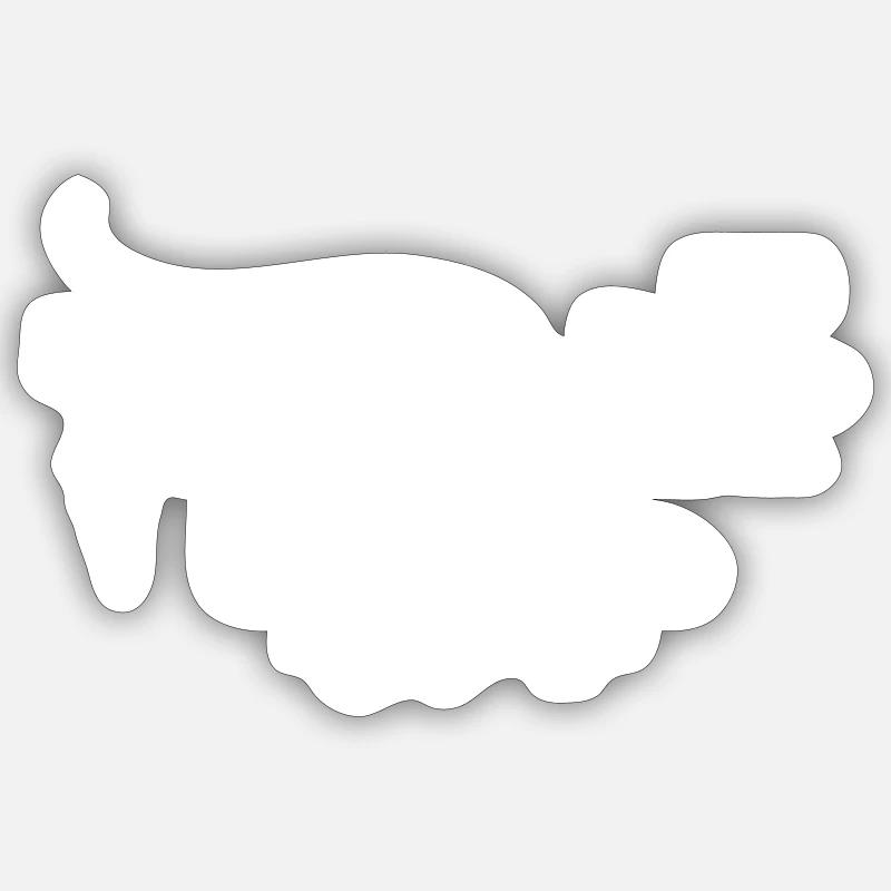 Thunder 1978 Authentic - Sticker taille S (10 x 10 cm) - blanc mat