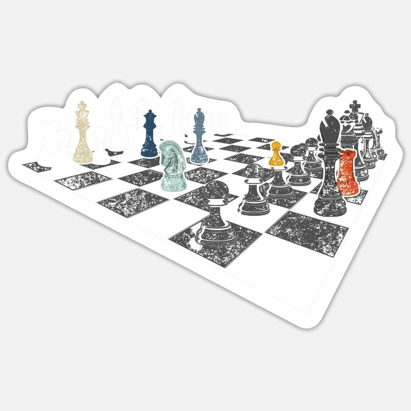 Échecs Sticker taille S (10 x 10 cm)