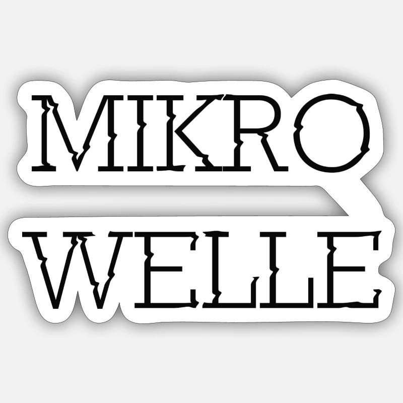 four micro onde - Sticker taille S (10 x 10 cm) - blanc mat