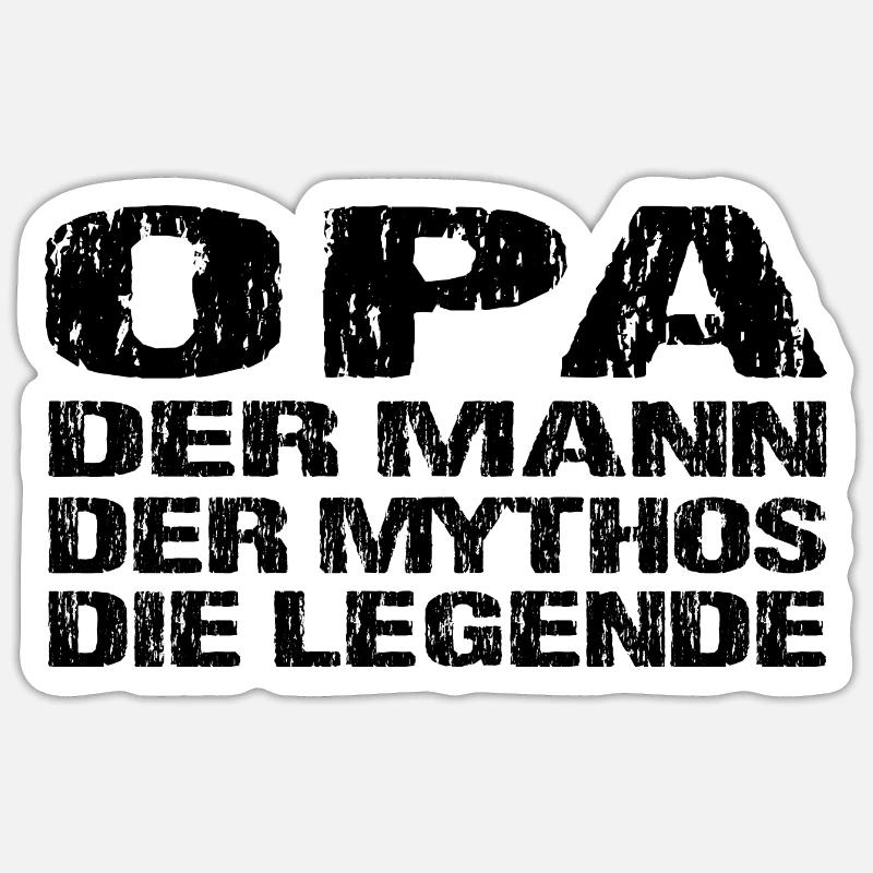 Opa - Sticker Größe S (10 x 10 cm) - Mattweiß