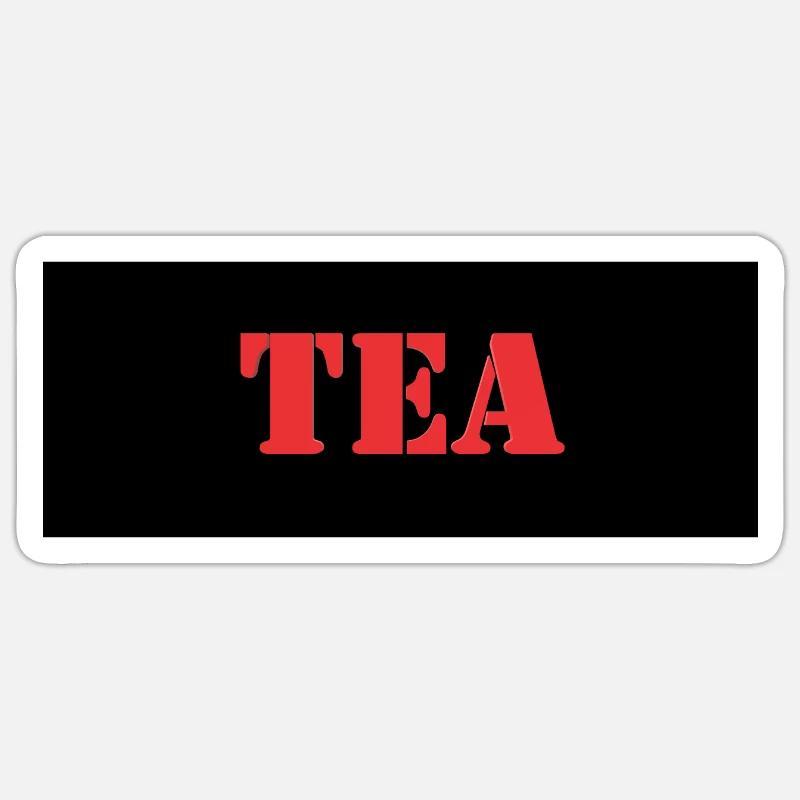 Tea - Sticker size S (10 x 10 cm) - white matte