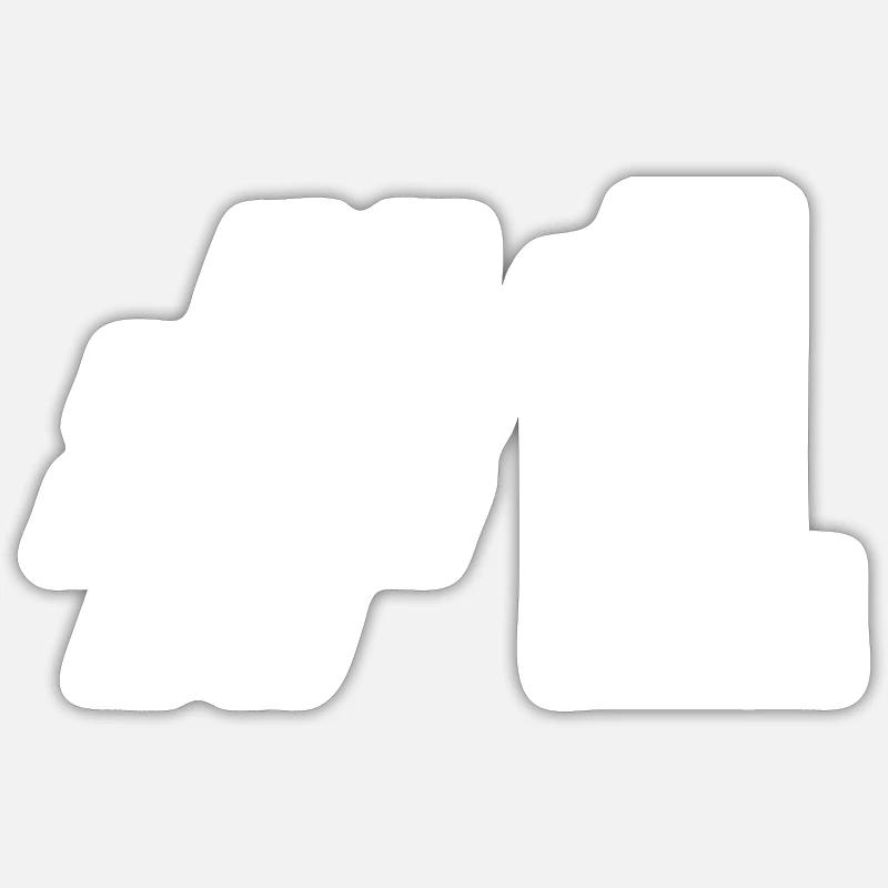 #1 Number 1 - Sticker size S (10 x 10 cm) - white matte
