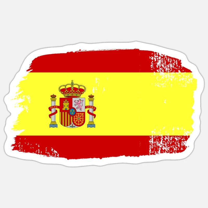 Spain - Sticker taille S (10 x 10 cm) - blanc mat