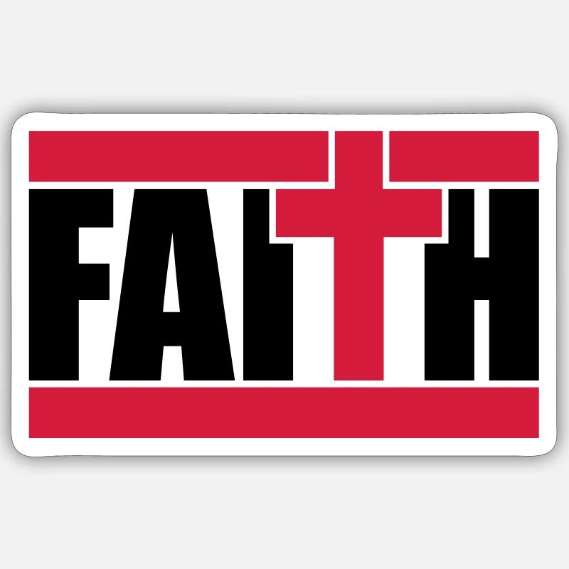 Religion Logo Text - Sticker Größe S (10 x 10 cm) - Mattweiß