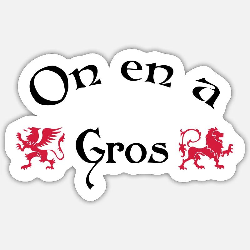 On en a gros - Sticker taille S (10 x 10 cm) - blanc mat