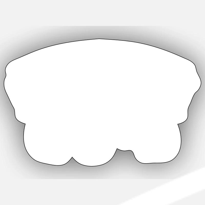 Ciseaux pierre papier - Sticker taille S (10 x 10 cm) - blanc mat
