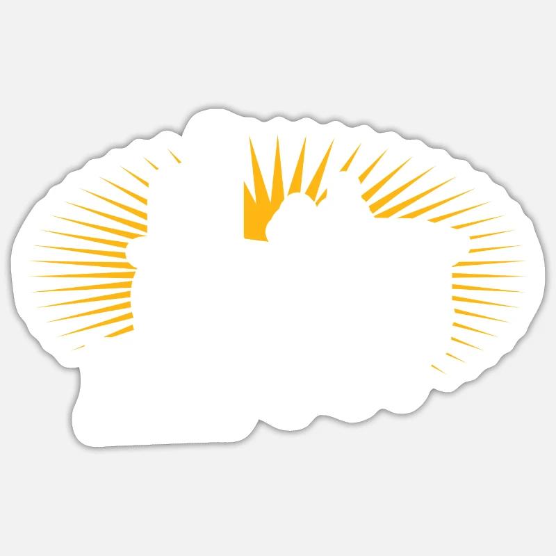 model railway - Sticker size S (10 x 10 cm) - white matte