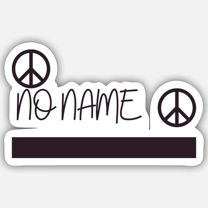 NO NAME - Sticker Größe S (10 x 10 cm) - Mattweiß