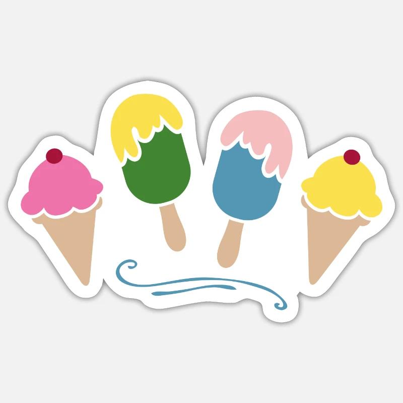 Ice Cream - Sticker size S (10 x 10 cm) - white matte