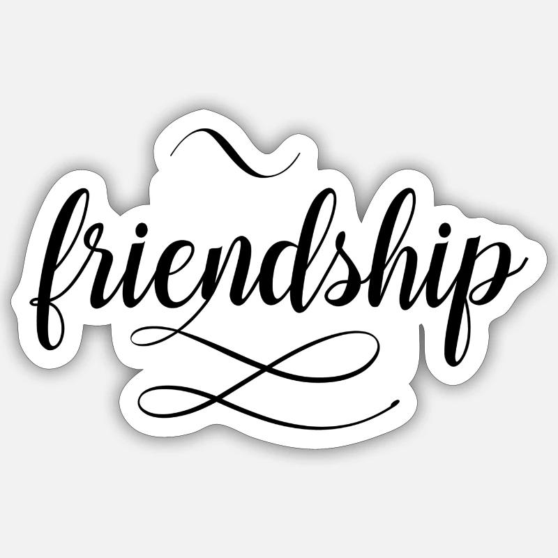 Freundschaft Sticker Größe S (10 x 10 cm)