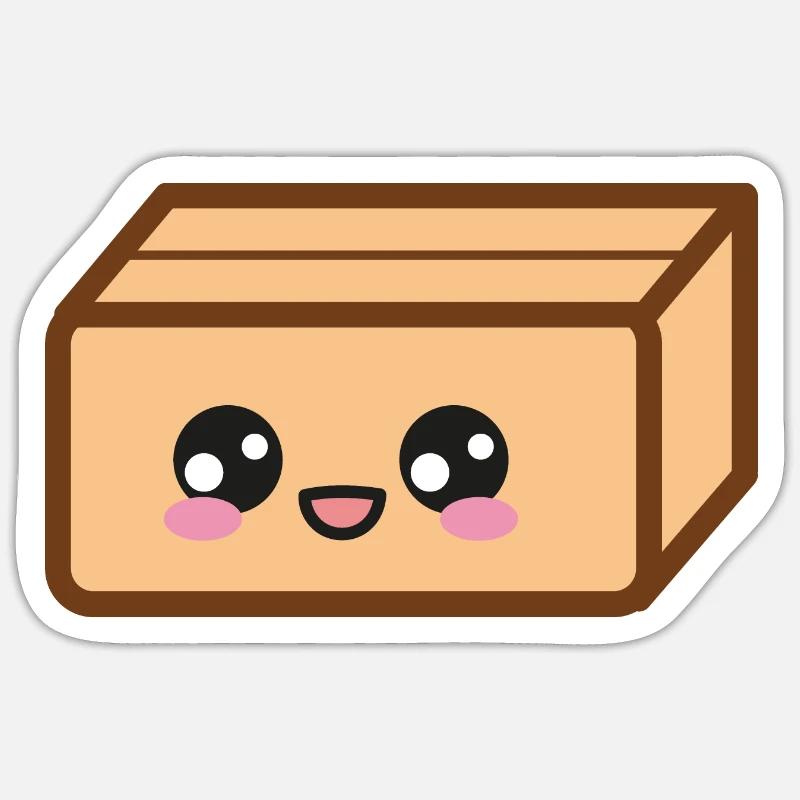 Carton packaging move - Sticker size S (10 x 10 cm) - white matte