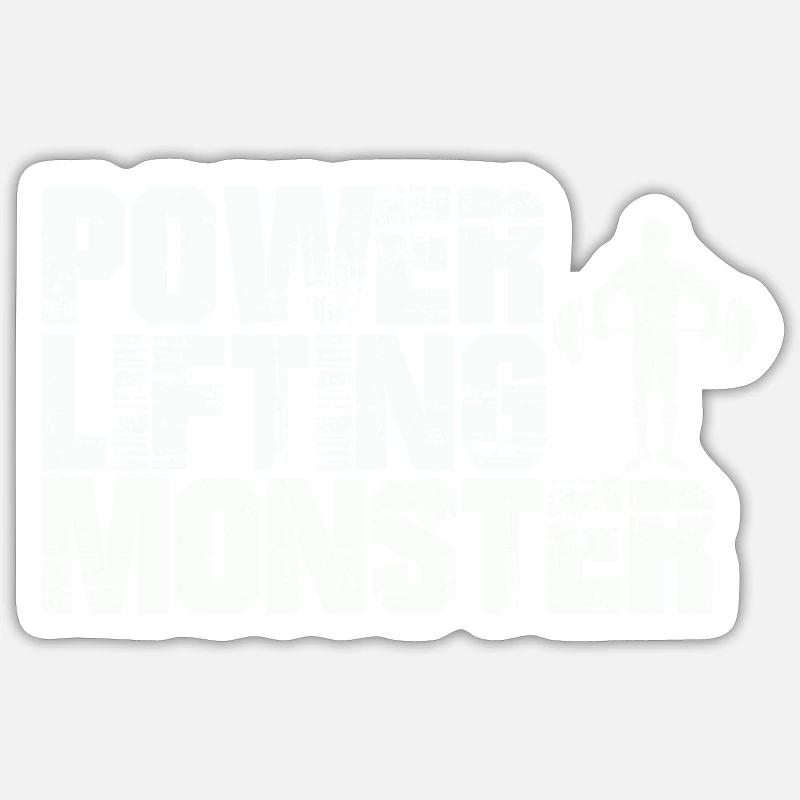 Power Lifting Monster Gift Sticker size S (10 x 10 cm)