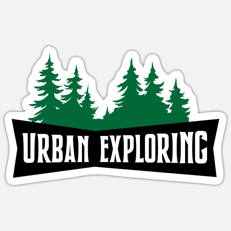 Urban Exploring - Sticker Größe S (10 x 10 cm) - Mattweiß