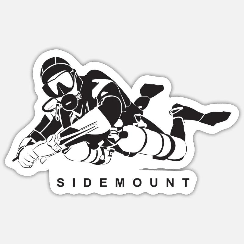 Sidemount Diver Tauchen Geschenk Tec Diving Sticker Größe S (10 x 10 cm)