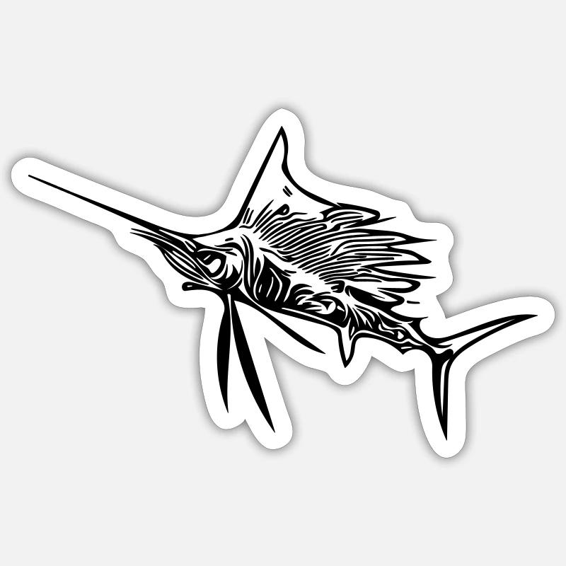 Espadons sauvages Vector Sticker taille S (10 x 10 cm)