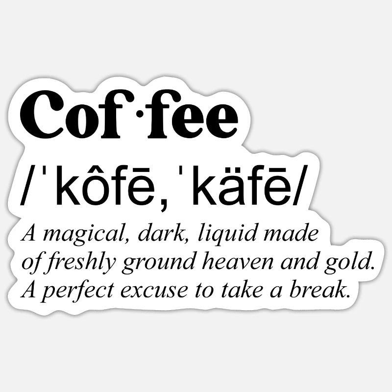 Cof Fee Minimalist Coffee Typography Sticker size S (10 x 10 cm)