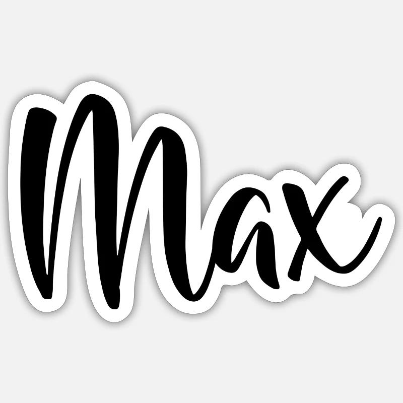 Max - Sticker Größe S (10 x 10 cm) - Mattweiß