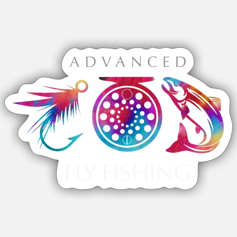 Advanced Flyfishing - Sticker size S (10 x 10 cm) - white matte