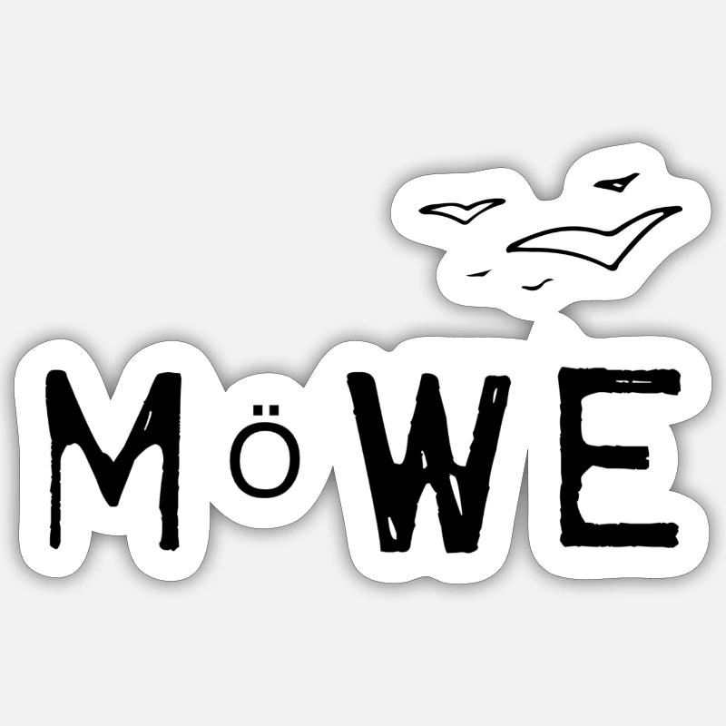 möwe Sticker Größe S (10 x 10 cm)