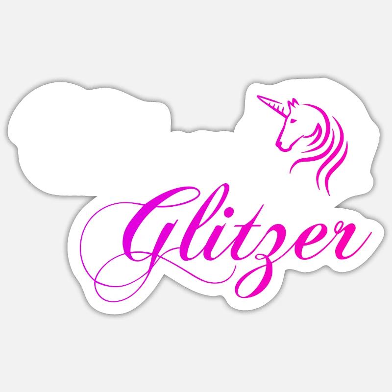 Team Glitzer - Sticker Größe S (10 x 10 cm) - Mattweiß