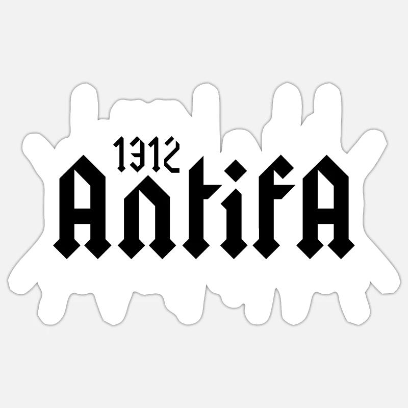 antifa 1312 - Sticker size S (10 x 10 cm) - white matte
