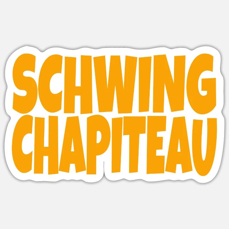schwing chapiteau - Sticker taille S (10 x 10 cm) - blanc mat
