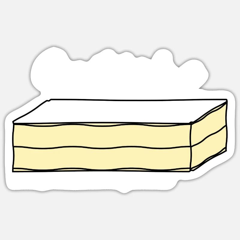 Guet isch e Cremeschnitte - Sticker Größe S (10 x 10 cm) - Mattweiß