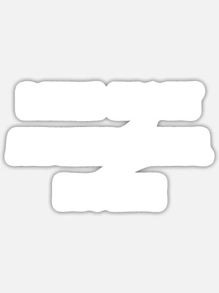BITTE NICHT AM PERSONAL LECKEN - Sticker Größe S (10 x 10 cm) - Mattweiß