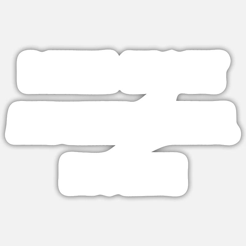 BITTE NICHT AM PERSONAL LECKEN - Sticker Größe S (10 x 10 cm) - Mattweiß