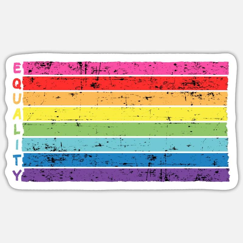 Rainbow equalitiy for acceptance & tolerance lgbt Sticker size S (10 x 10 cm)