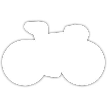 Triathlon Fahrrad LIEBE HERZ Geschenk Radfahrer - Sticker Größe S (10 x 10 cm) - Mattweiß - Vorne