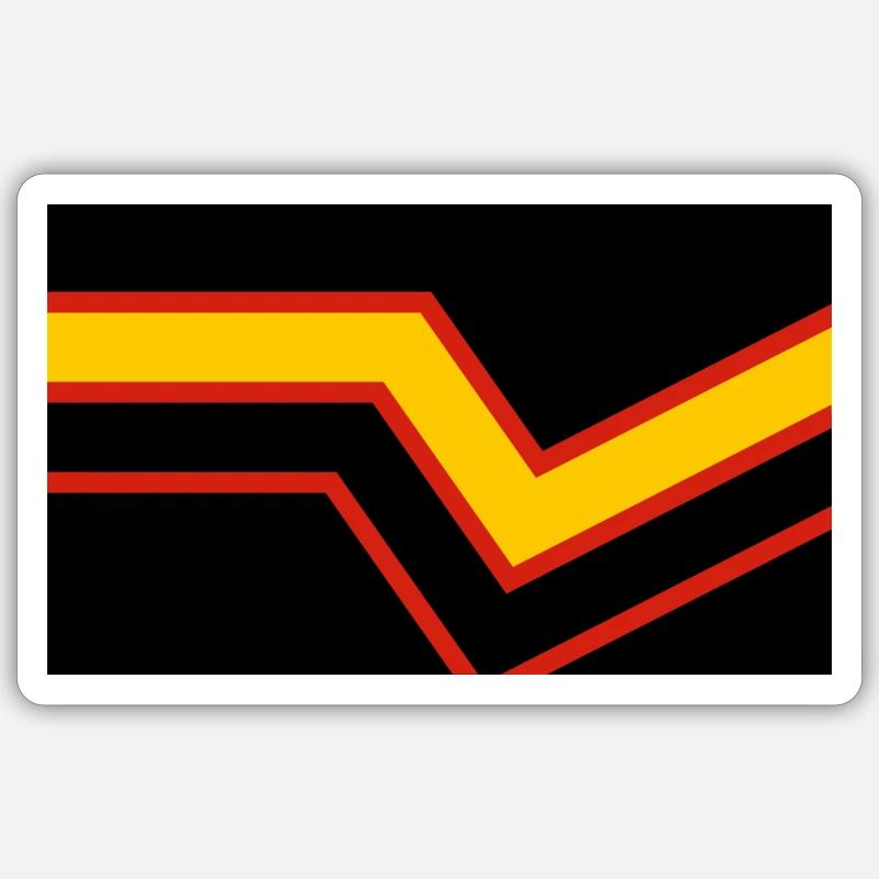 Drapeau Latex/Rubber Sticker taille S (10 x 10 cm)