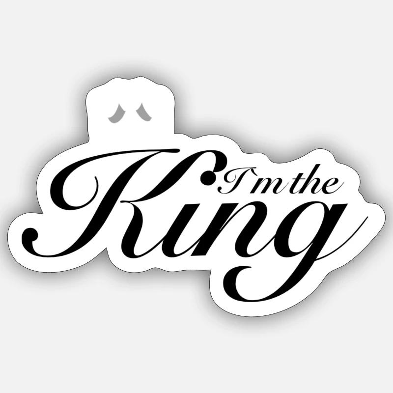 King - Sticker size S (10 x 10 cm) - white matte
