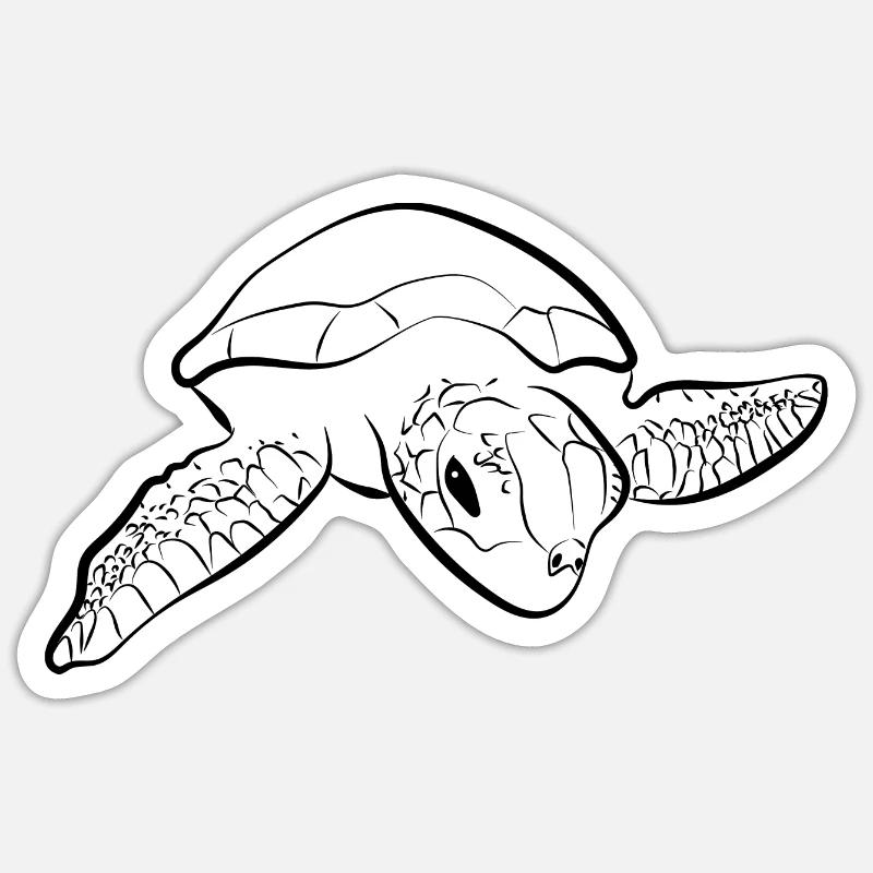 Turtle Turtle - Sticker size S (10 x 10 cm) - white matte