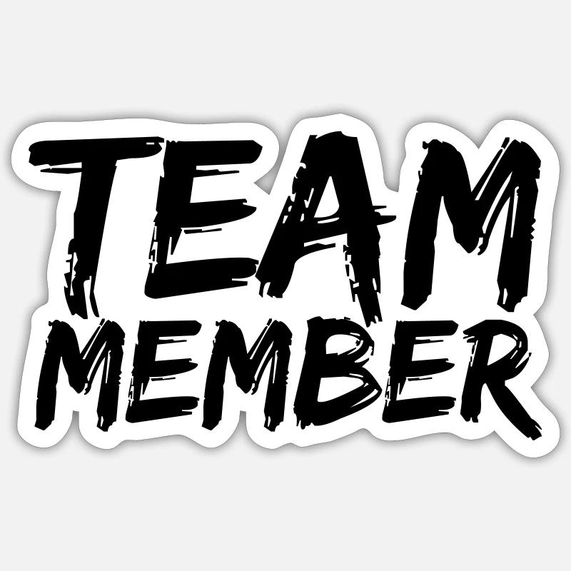 team member - Sticker size S (10 x 10 cm) - white matte