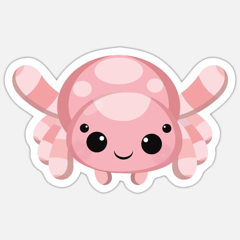Spinne mimi - Sticker Größe S (10 x 10 cm) - Mattweiß