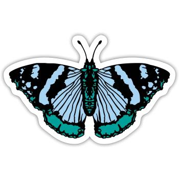 Butterfly butterfly - Sticker size S (10 x 10 cm) - white matte - Front