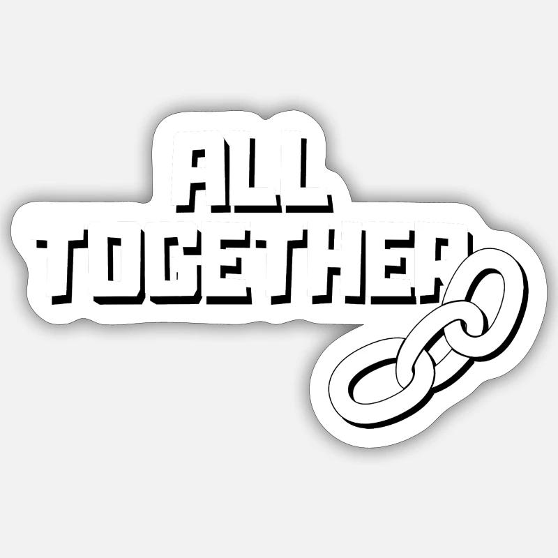 Tous ensemble Sticker taille S (10 x 10 cm)