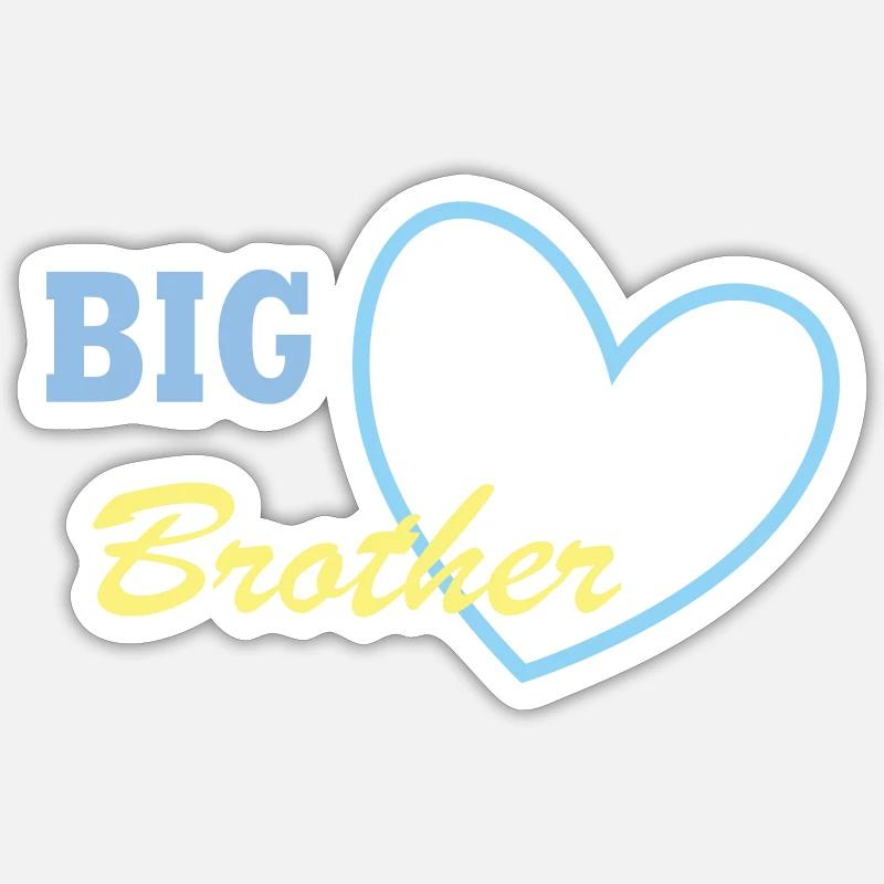 Großer Bruder - Sticker Größe S (10 x 10 cm) - Mattweiß