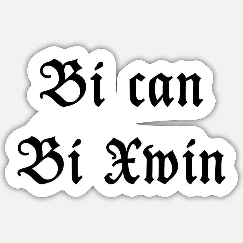 bi can bi xwin - Sticker size S (10 x 10 cm) - white matte