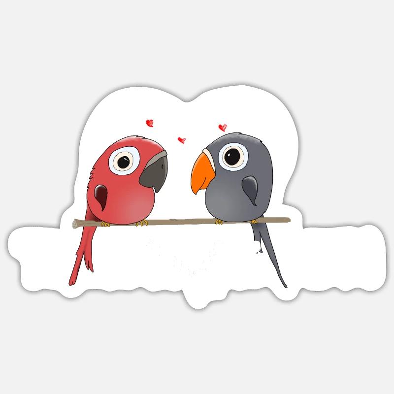 Turteltäubchen Sticker Größe S (10 x 10 cm)