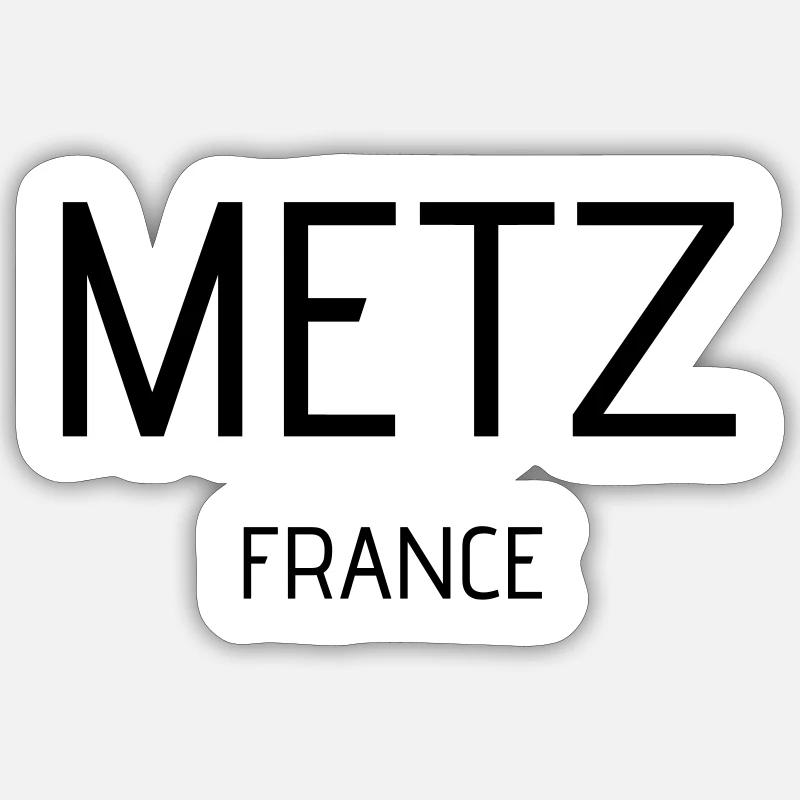 Metz - Sticker Größe S (10 x 10 cm) - Mattweiß